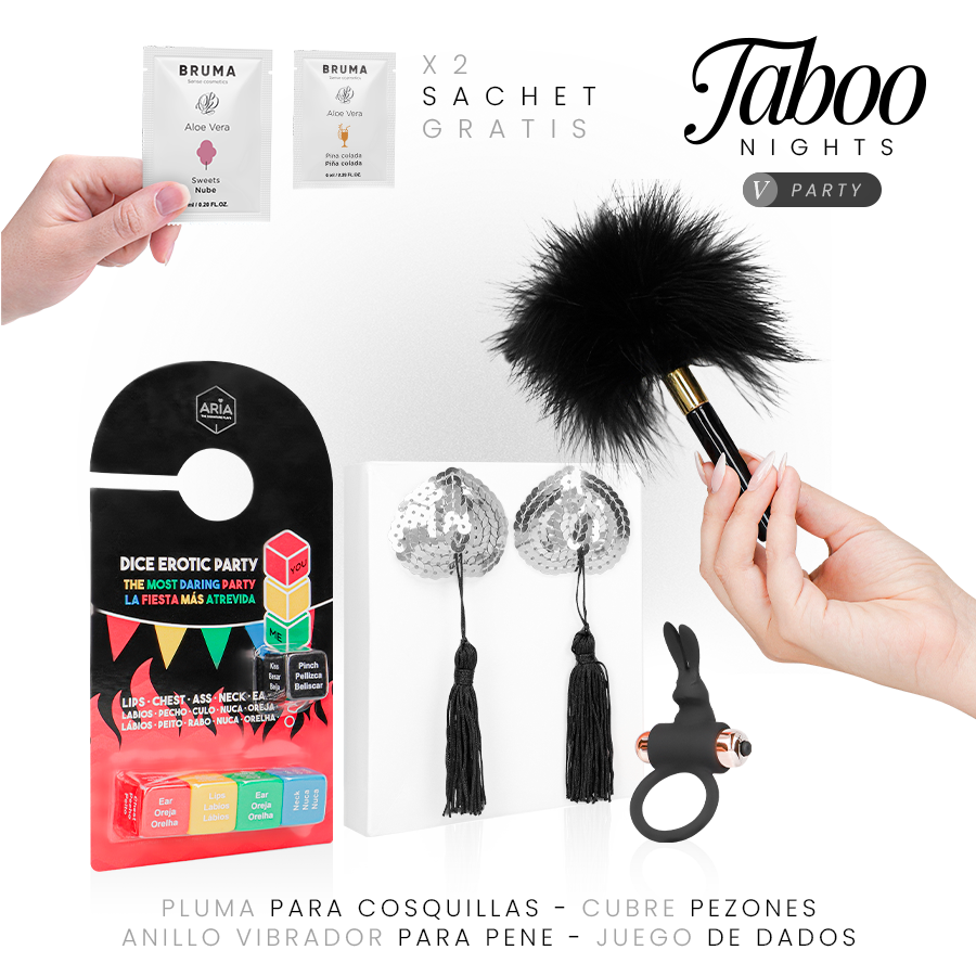 Taboo Nights 5 Party Dreamkit Kit Coppia con Dadi e Anello Vibrante