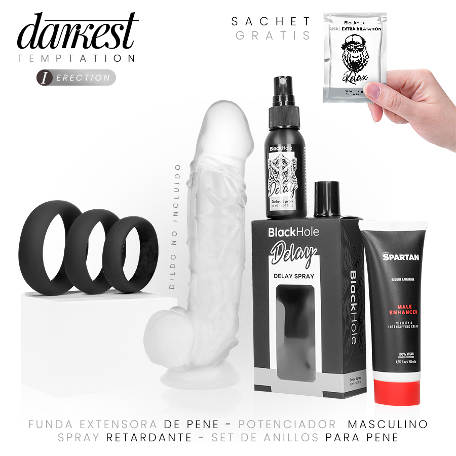 Darkest Temptation 1 Erection Dreamkit Kit Uomo con Estensore e Anelli
