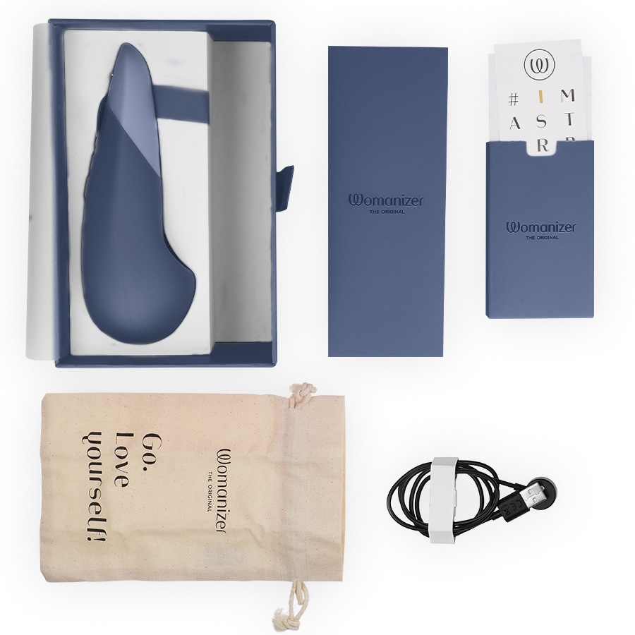 Womanizer Vibe Vibratore Lay-On Silenzioso UltraWave Blu Scuro – immagine 6