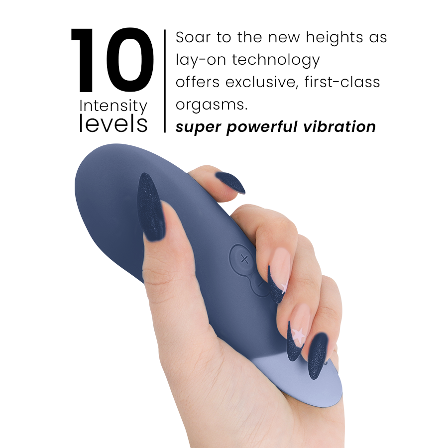 Womanizer Vibe Vibratore Lay-On Silenzioso UltraWave Blu Scuro – immagine 5