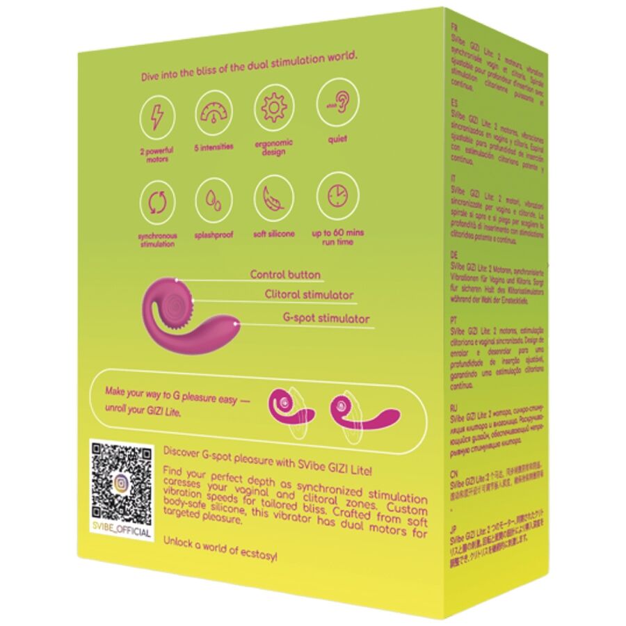 Snail Vibe Gizi Lite Vibratore Doppia Stimolazione Rosa – immagine 5