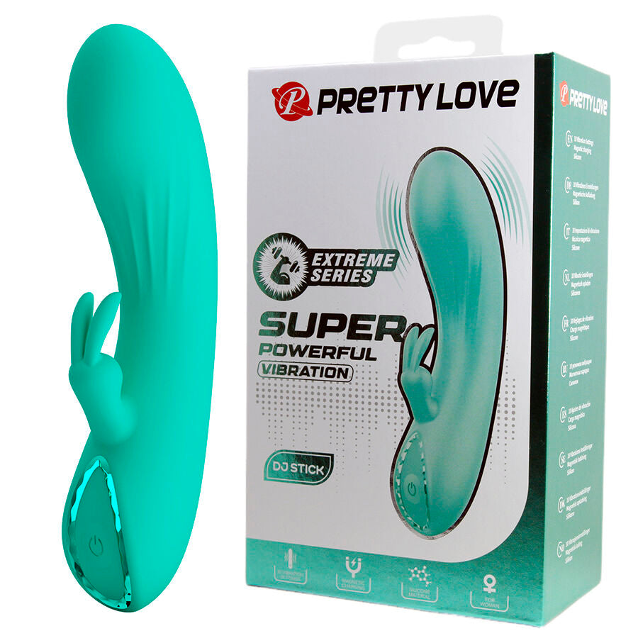 Pretty Love DJ Stick Vibratore Punto G con Stimolatore Serie Extreme Turchese