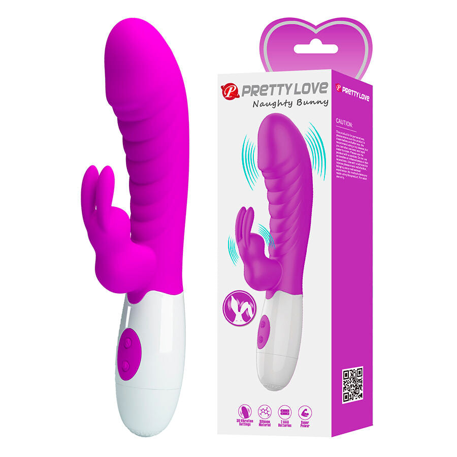 Pretty Love Naughty Vibratore Rabbit a Batterie Viola – immagine 2