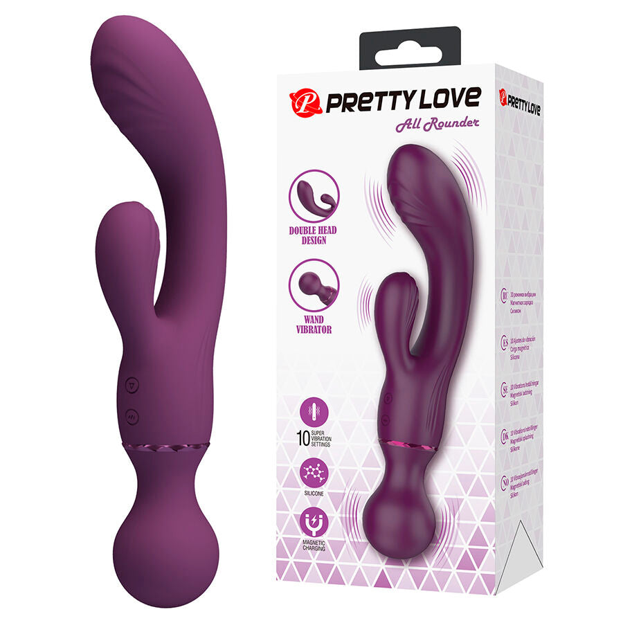 Pretty Love Tuttofare Vibratore Rabbit e Massaggiatore Wand Viola
