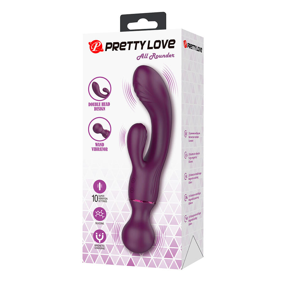 Pretty Love Tuttofare Vibratore Rabbit e Massaggiatore Wand Viola – immagine 10