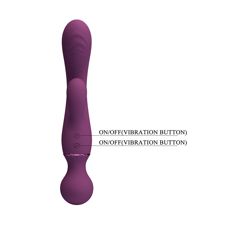 Pretty Love Tuttofare Vibratore Rabbit e Massaggiatore Wand Viola – immagine 7