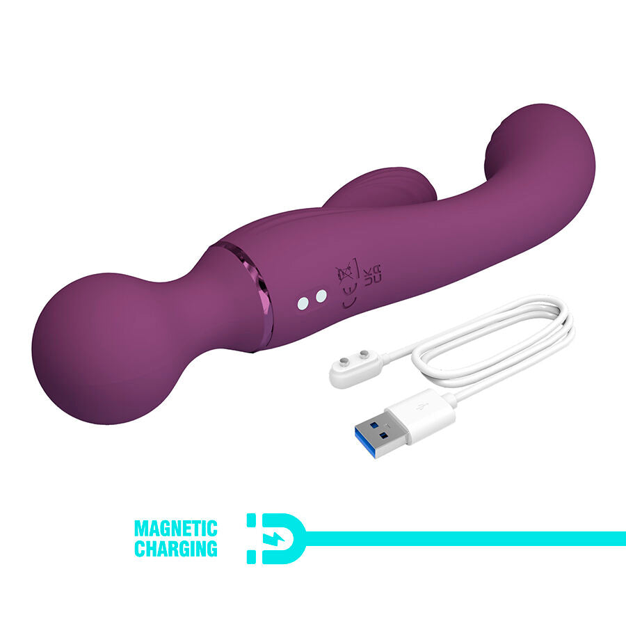 Pretty Love Tuttofare Vibratore Rabbit e Massaggiatore Wand Viola – immagine 8