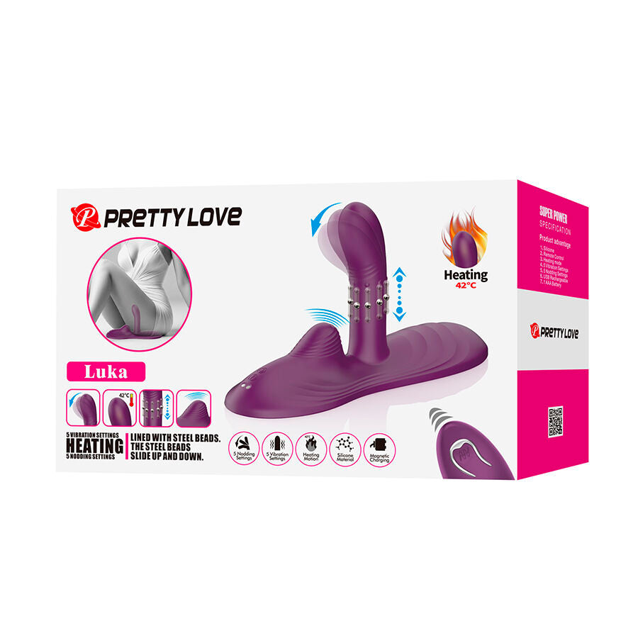 Pretty Love Luka Vibratore con Cuscinetto Riscaldante e Telecomando – immagine 10