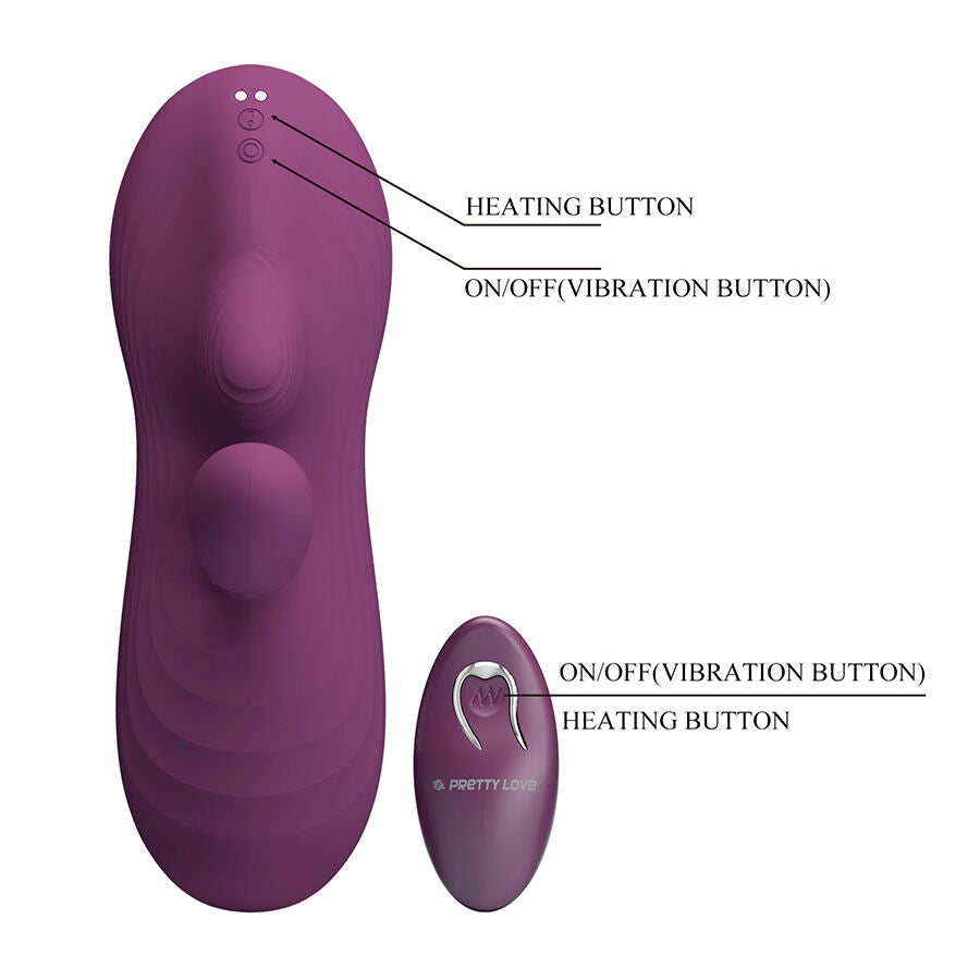Pretty Love Luka Vibratore con Cuscinetto Riscaldante e Telecomando – immagine 8