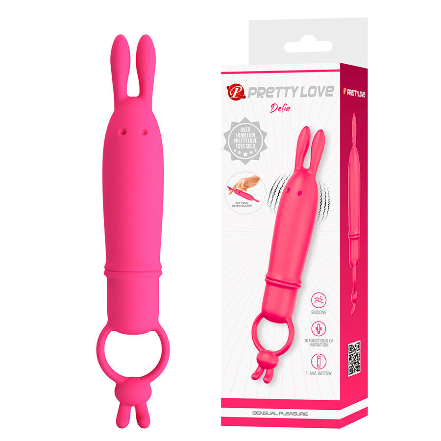 Pretty Love Delia Mini Vibratore Rabbit con Anello
