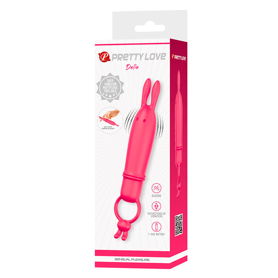 Pretty Love Delia Mini Vibratore Rabbit con Anello – immagine 9
