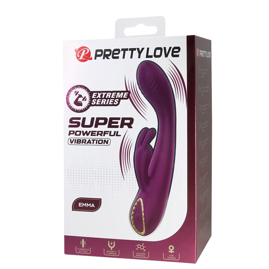 Pretty Love Emma Vibratore con Stimolatore Rabbit Serie Extreme Viola – immagine 9