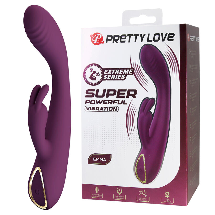 Pretty Love Emma Vibratore con Stimolatore Rabbit Serie Extreme Viola