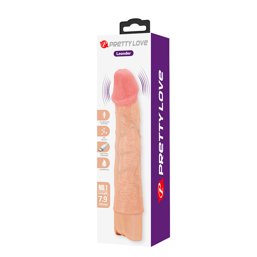 Pretty Love Leander Vibratore Realistico Flessibile Ricaricabile – immagine 10