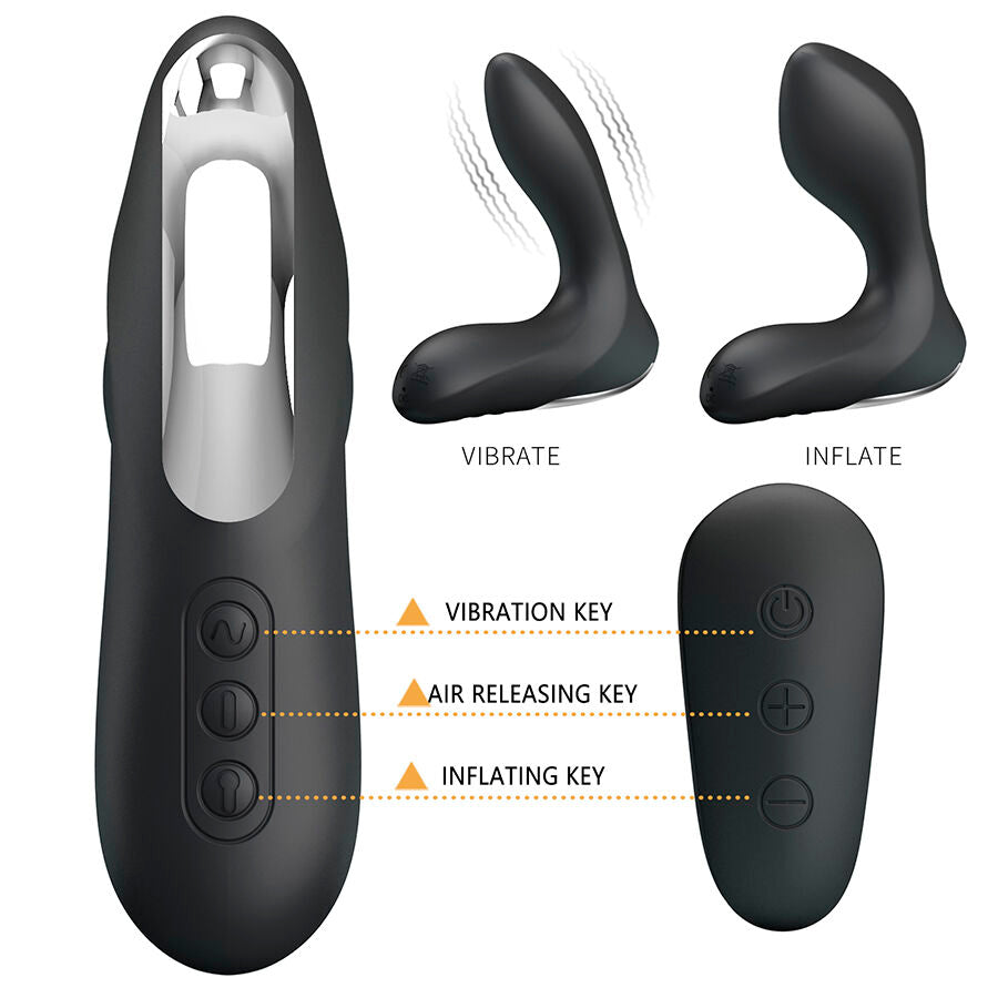 Mr Play Massaggiatore Prostatico Gonfiabile Vibrante con Telecomando – immagine 6