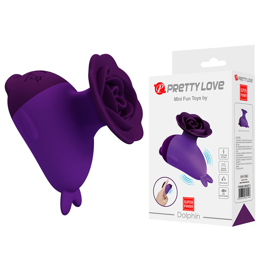 Pretty Love Dolphin Mini Vibratore con Clip Viola