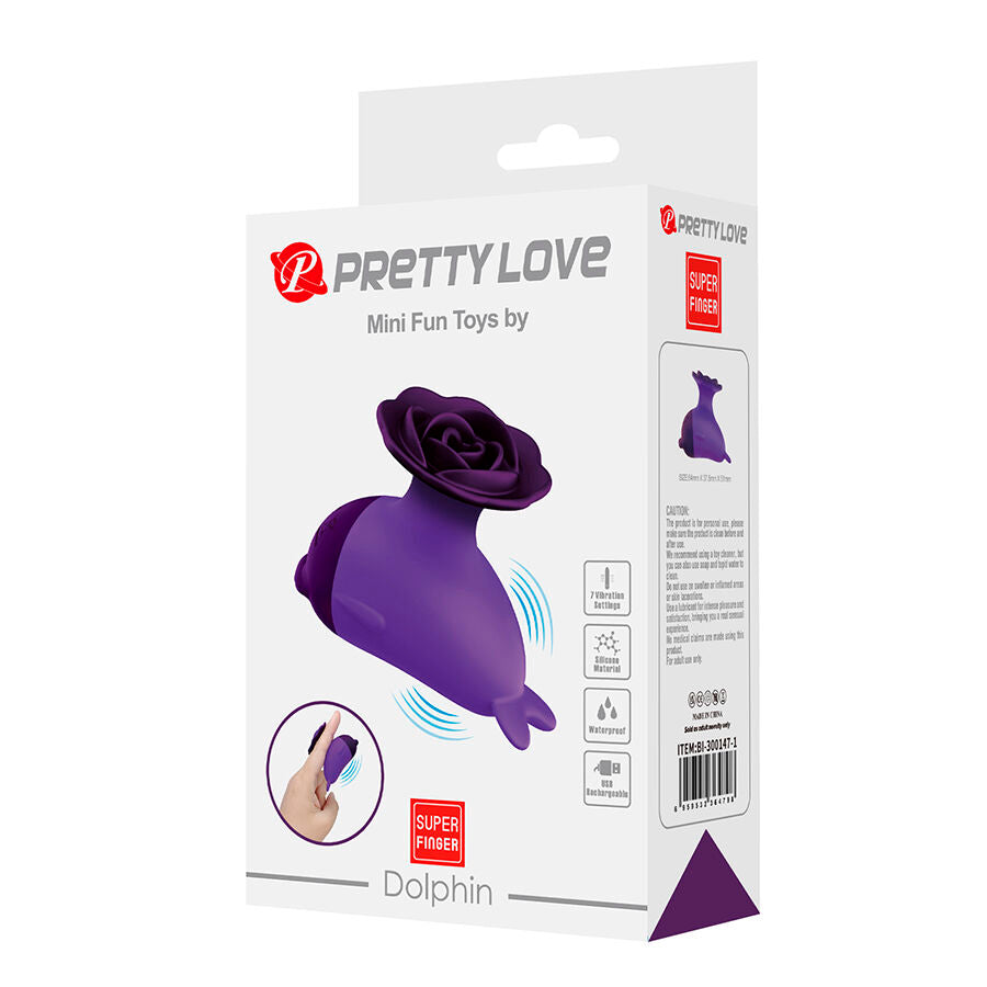 Pretty Love Dolphin Mini Vibratore con Clip Viola – immagine 9