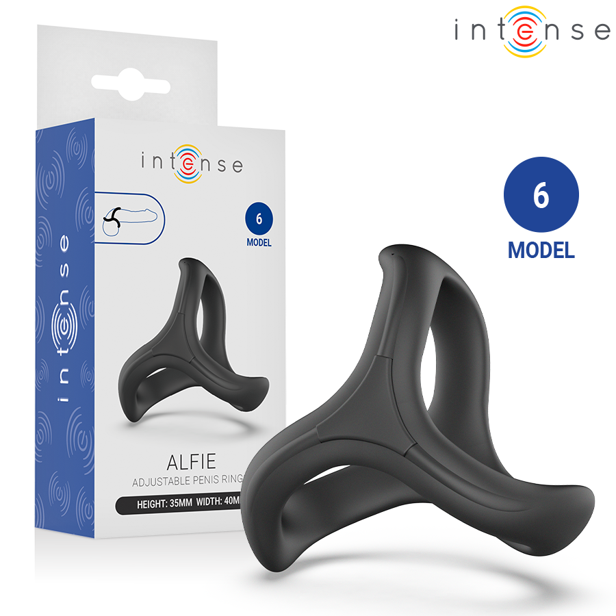 Intense Alfie Anello per Pene Triplo Curvo Modello 6
