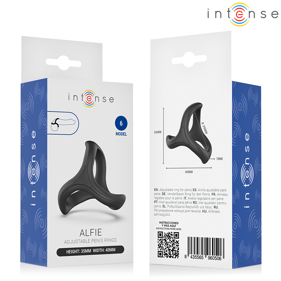 Intense Alfie Anello per Pene Triplo Curvo Modello 6 – immagine 5