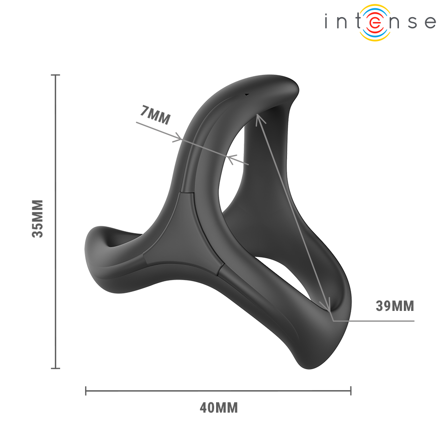 Intense Alfie Anello per Pene Triplo Curvo Modello 6 – immagine 6