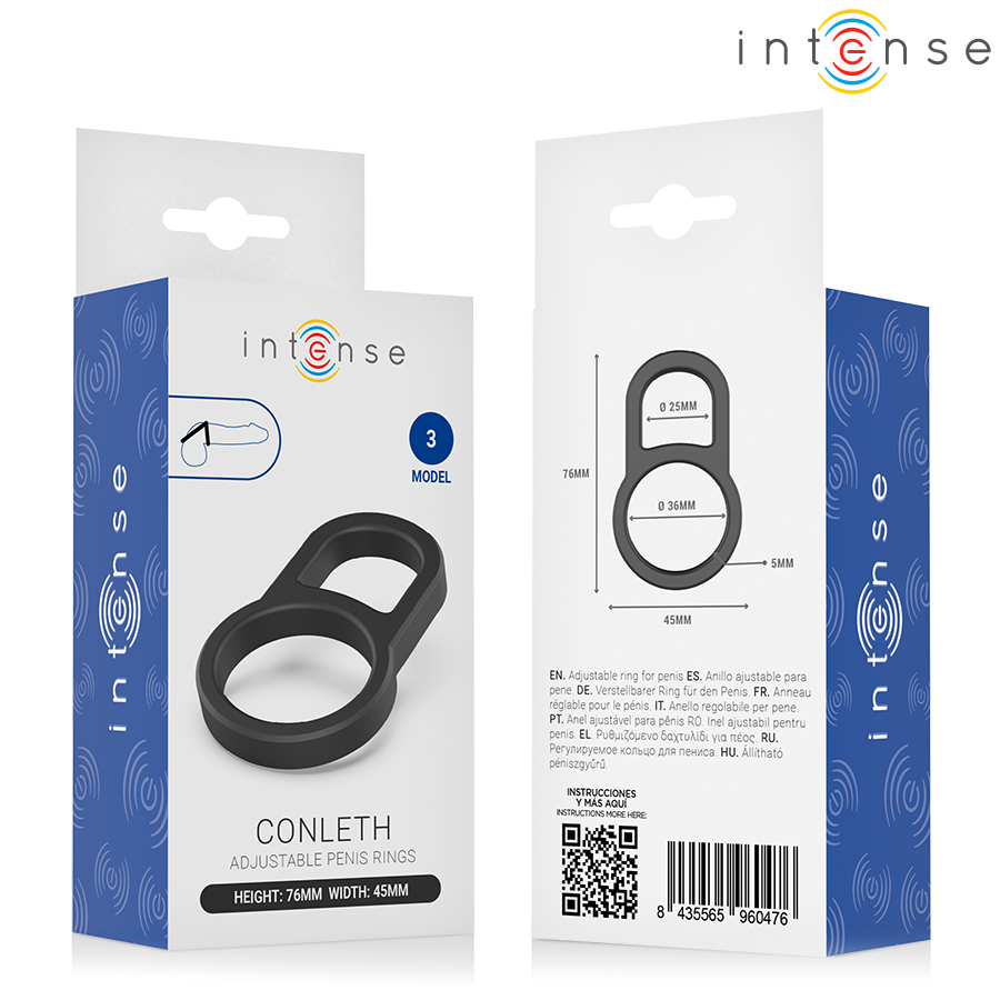 Intense Conleth Doppio Anello per Pene Regolabile Modello 3 – immagine 5