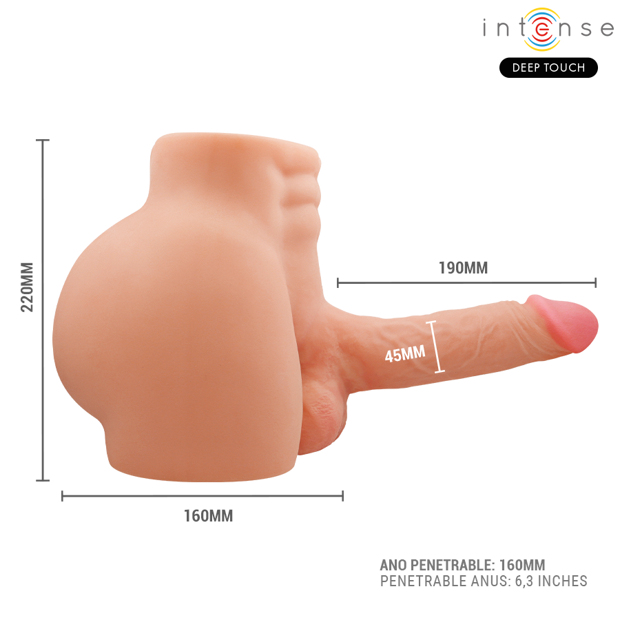 Intense Deep Touch Richie Torso con Ano e Dildo Realistico a Spinta e Vibrazione 4,7 kg – immagine 8