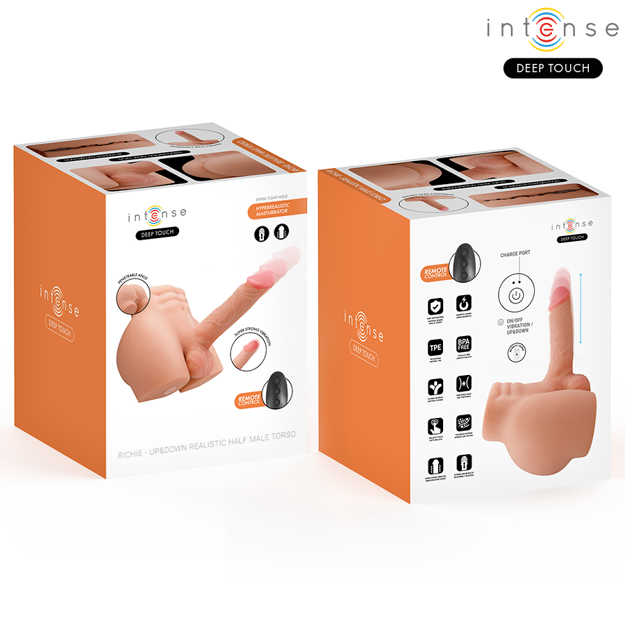 Intense Deep Touch Richie Torso con Ano e Dildo Realistico a Spinta e Vibrazione 4,7 kg – immagine 3