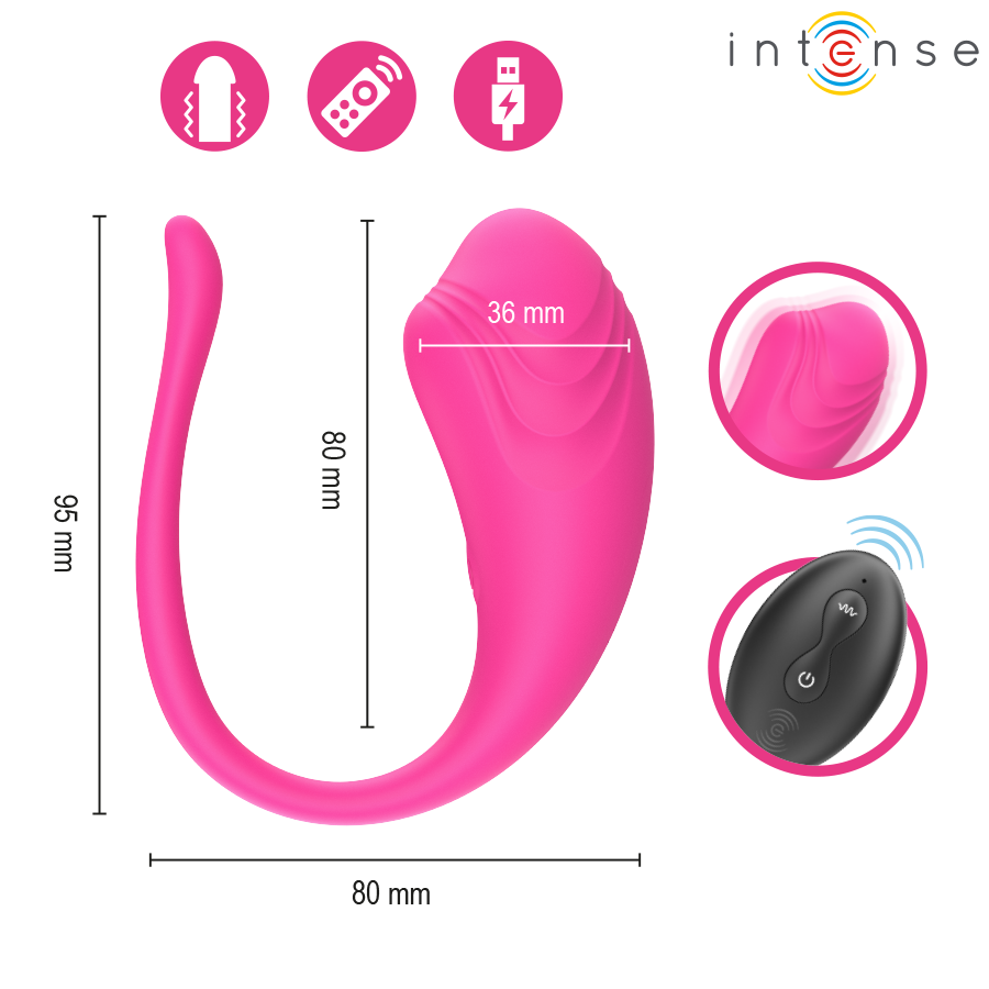 Intense Olivia Ovetto Vibrante con Telecomando Rosa – immagine 6