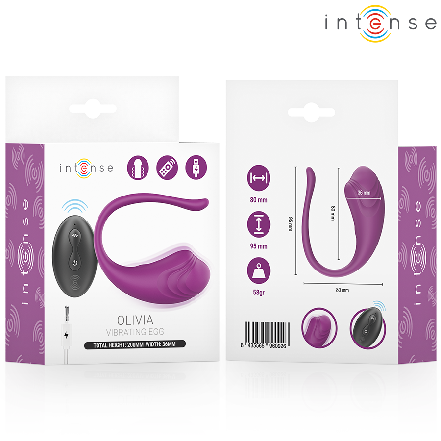 Intense Olivia Ovetto Vibrante con Telecomando Viola – immagine 4