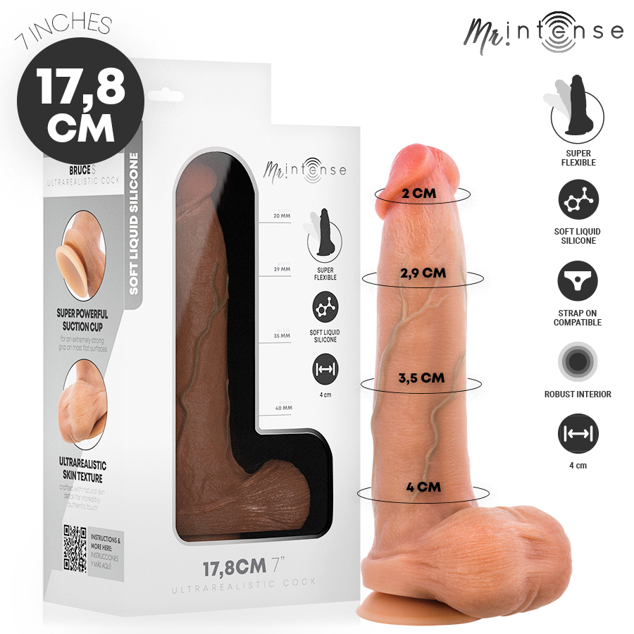 MR INTENSE Bruce S dildo realistico in silicone liquido 17,8 cm
