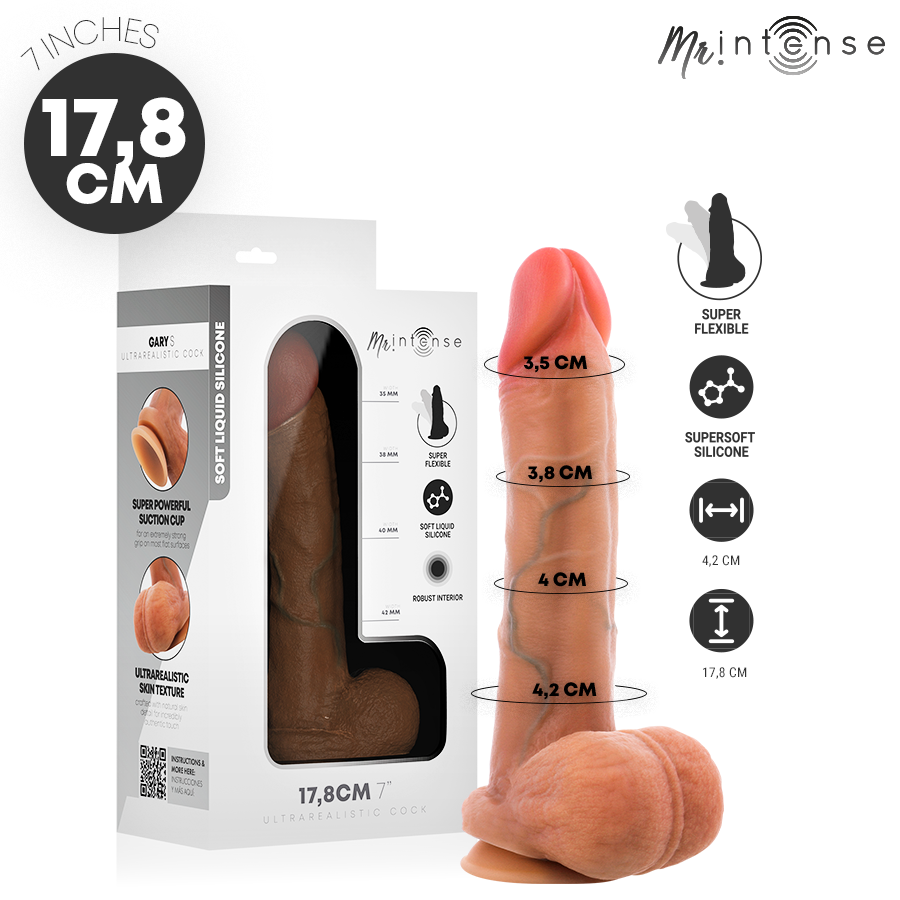 MR INTENSE Gary S dildo realistico in silicone liquido 17,8 cm