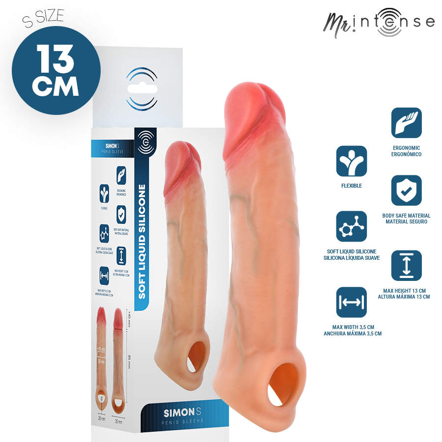 Mr Intense Simon S Guaina per Pene in Silicone Liquido 13 cm
