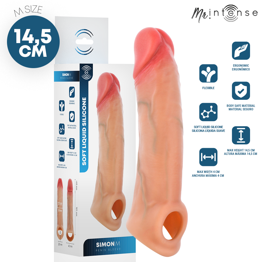 Mr Intense Simon M Guaina per Pene in Silicone Liquido 14,5 cm