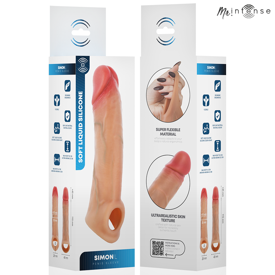 Mr Intense Simon L Guaina per Pene in Silicone Liquido 16 cm – immagine 6