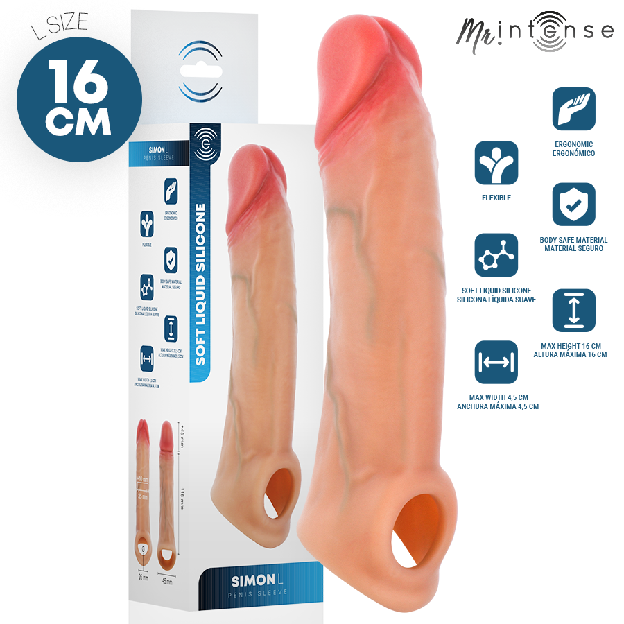 Mr Intense Simon L Guaina per Pene in Silicone Liquido 16 cm