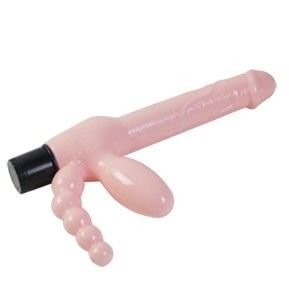 Baile Strap-On Senza Imbracatura Vibrante con Stimolatore Anale 25,4 cm