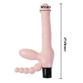 Baile Strap-On Senza Imbracatura Vibrante con Stimolatore Anale 25,4 cm – immagine 2