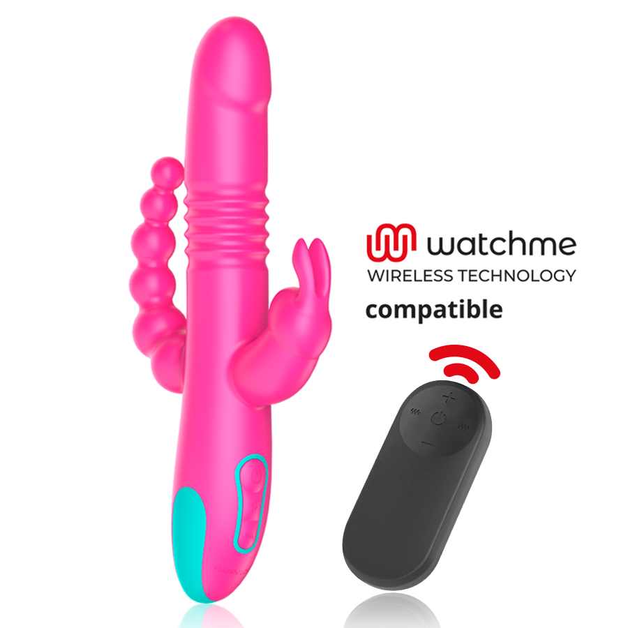 Happy Loky Donald Vibratore Tripla Stimolazione con Telecomando WatchMe