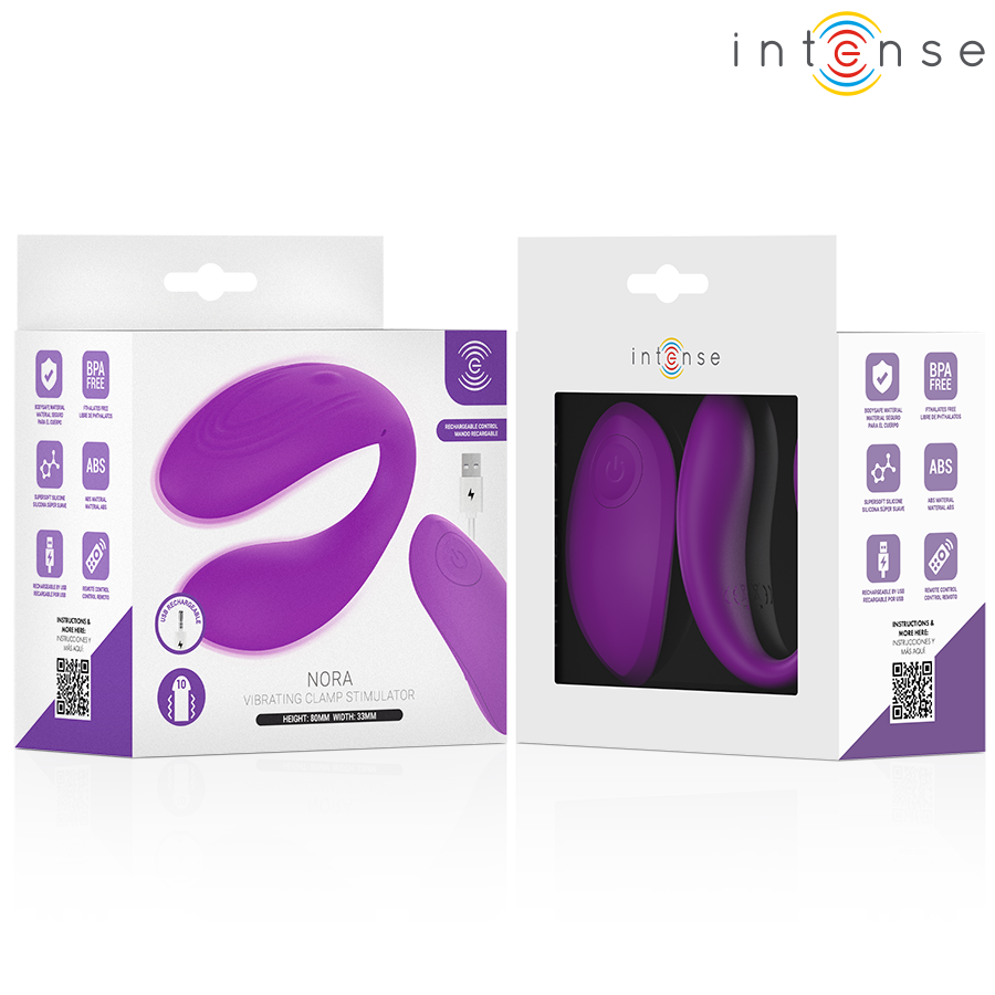 Intense Nora Stimolatore Vibrante a Morsetto Viola – immagine 6