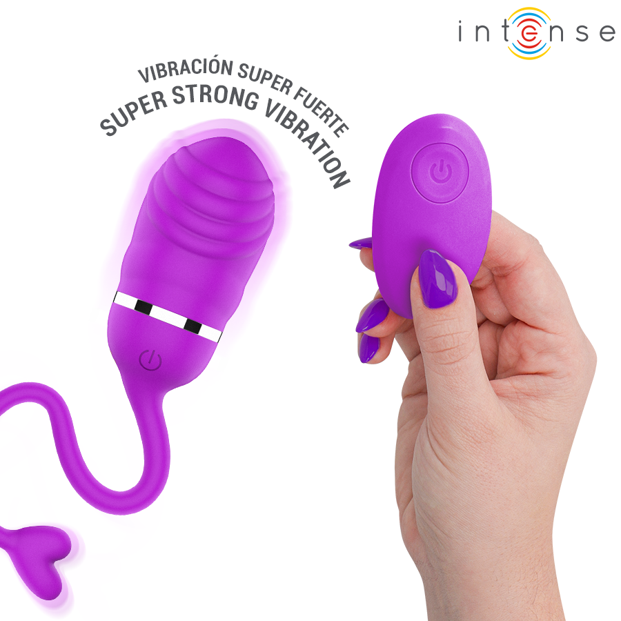 Intense Sookie Ovetto Vibrante Scanalato con Telecomando Viola – immagine 3
