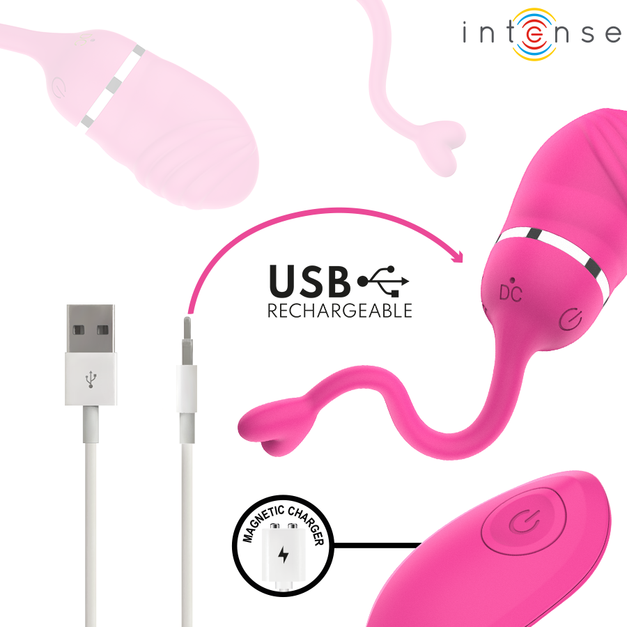 Intense Sookie Ovetto Vibrante Scanalato con Telecomando Rosa – immagine 8