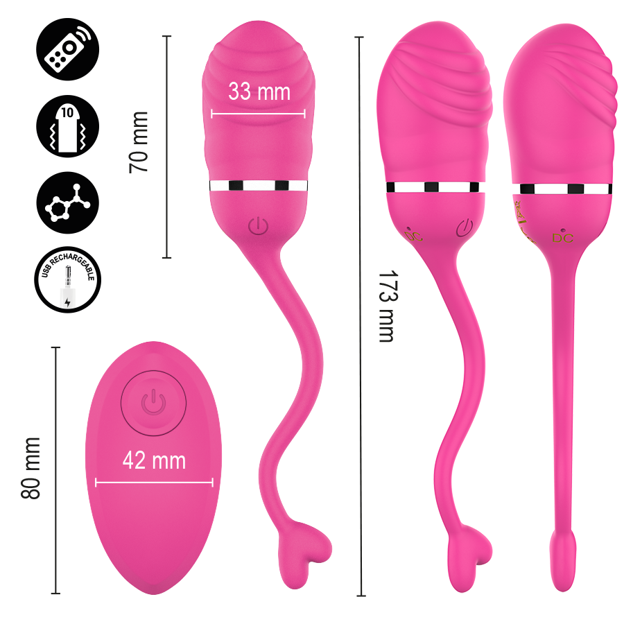 Intense Sookie Ovetto Vibrante Scanalato con Telecomando Rosa – immagine 5