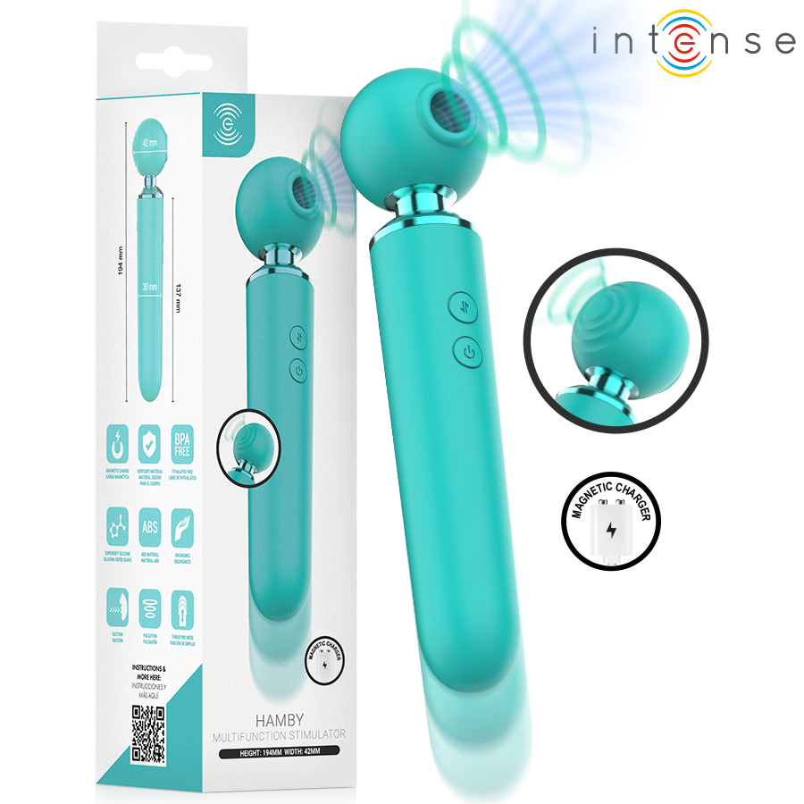 Intense Hamby Stimolatore Multifunzione con Aspirazione e Vibrazione – immagine 2