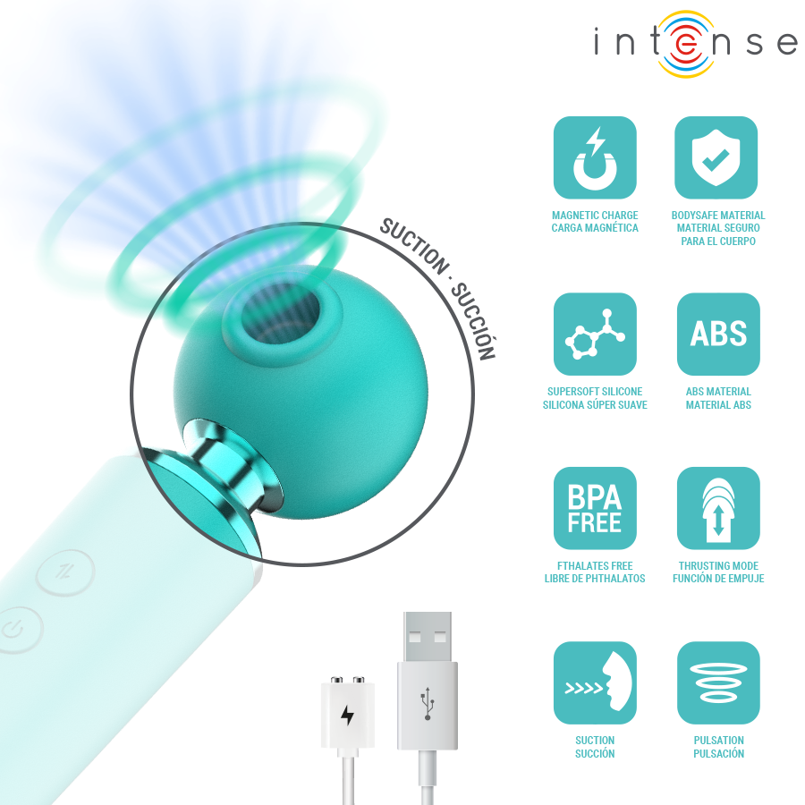 Intense Hamby Stimolatore Multifunzione con Aspirazione e Vibrazione – immagine 5