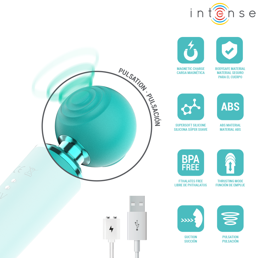 Intense Hamby Stimolatore Multifunzione con Aspirazione e Vibrazione – immagine 8