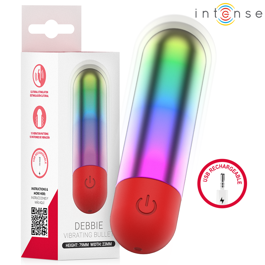 Intense Debbie Bullet Vibrante per Clitoride Arcobaleno – immagine 2