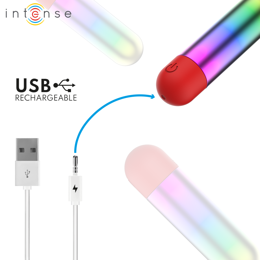 Intense Debbie Bullet Vibrante per Clitoride Arcobaleno – immagine 5