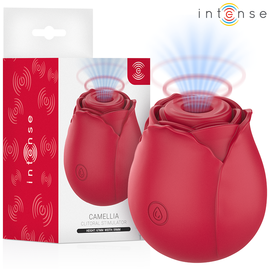 Intense Camellia Stimolatore Clitorideo ad Aspirazione a Rosa Bordeaux
