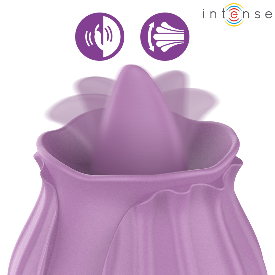 Intense Azalea Stimolatore Clitorideo a Fiore 10 Vibrazioni Viola – immagine 2