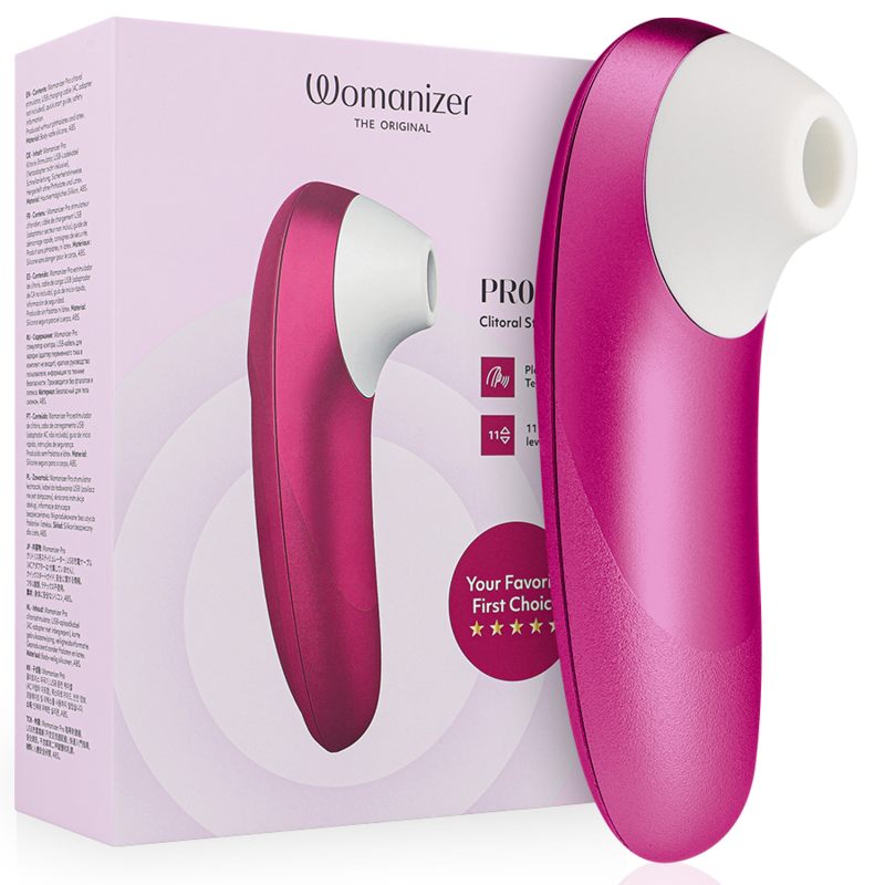 Womanizer Pro Stimolatore Clitorideo Pleasure Air con Vibrazione Rosa